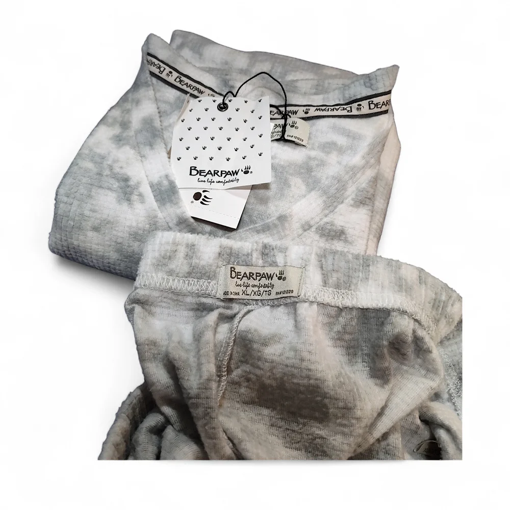 🆕️ Bearpaw Fleece Tie-Dye Lightweight Pajama Set Womens Size XL